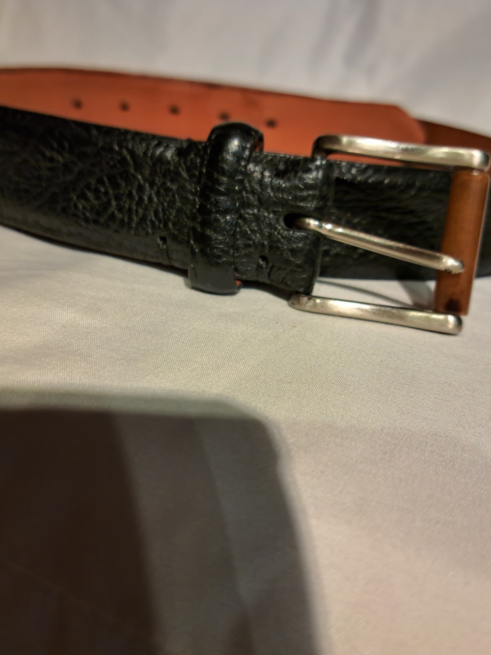 Bisonte Classic Men's Black Leather Belt